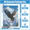 Hawk Diamond Art Kits for Adults &Beginner, Animals Diamond Painting, 5D Gem Art Painting Kits with Round Diamonds, Eagle&Mountain Diamond dots for Home Wall Gift Decor (12x16inch)